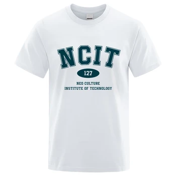 Vasarą Laisvas Negabaritinių Mens T shirts Ncit 127 Neo Kultūros Institute Of Technology Medvilnės O-Kaklo Marškinėlius Kvėpuojantis Brand T-Shirts