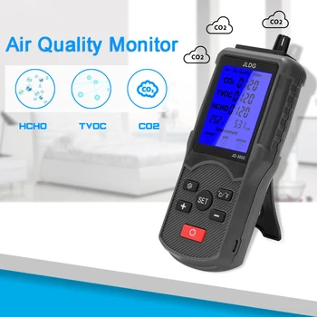 8 1 Oro Kokybės Tester CO2 TVOC Matuoklis Temperatūros, Drėgmės Matavimo Prietaisas USB Įkrovimo Daugiafunkcinis Ekranas JD-3002