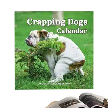 Šunys Pooping Kalendorius 2024 Šunų Kalendorių Pooping 2024 M. Sieninis Kalendorius Mėnesio Sieninis Kalendorius 2024 Juokinga Dovana Šeimai Ir Draugams