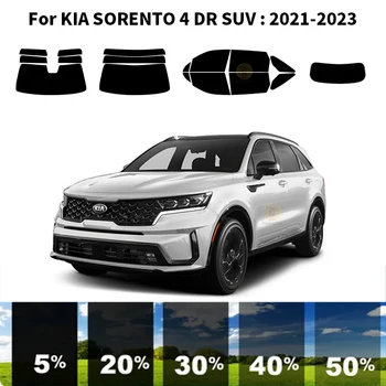 Pjaustytuose nanoceramics automobilių UV Lango Atspalvis, Rinkinys, Automobilių Langų Plėvelės KIA SORENTO 4 DR VISUREIGIS 2021-2023