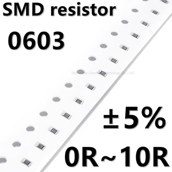 (100vnt) 0603 5% SMD rezistorius 0R 1R 1.2 R 1.3 1.5 R R 1.6 1.8 R R 2R 2R2 2R4 2R7 3R 3R3 3R6 3R9 4.3 R 4.7 R 5R1 5R6 6R2 6R8 7R5 8R2 10R