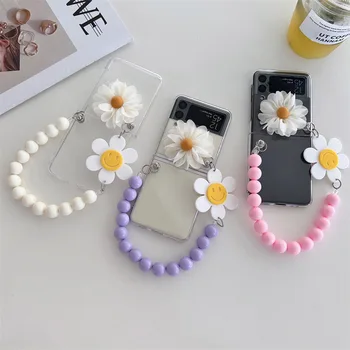 3D Silk Flower Daisy Telefono dėklas su Pakabukas Samsung 
