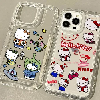Sanrio Hello Kitty Skaidrus Atveju, Samsung Galaxy S23 Ultra S21 S22 FE S10 S20 Plius 20 Pastaba 10 Pro A34 A54 A33 A53 A32 A52