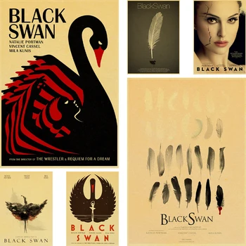 Vintage Black Swan Plakatas Velenas Meno Plakatas Ir Sienos Menas Nuotraukų Spausdinimas Šiuolaikinės Šeimos Miegamasis Apdailos Plakatas
