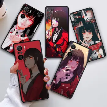 Manga Kakegurui Telefoną Atveju Xiaomi Redmi Pastaba 11 12 Pro 5G 8 10c k50 10 Pro 9 9s Silikono Minkštas Juodas Viršelis Rubisafe