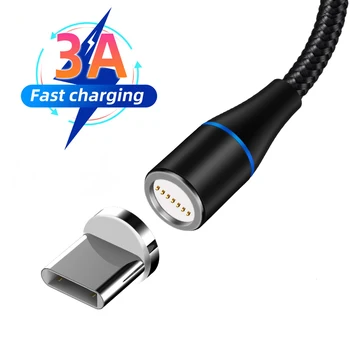 3A Greito Įkrovimo Magnetinio USB C Tipo C Kabelio 