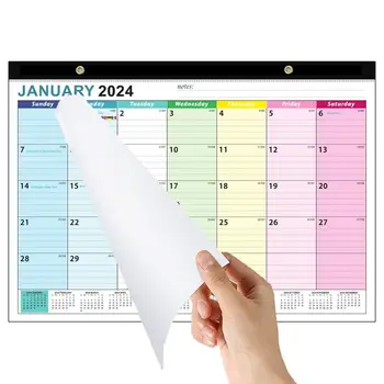2024-2025 Kalendorius Du Metus Planuotojas Stalinio Kalendoriaus 18 Mėnesių Stalo, Sieninis Kalendorius Sieninis Kalendorius Memo Pad Stalas Planuotojas 2024-2025