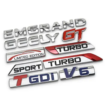 EMGRAND SPORTO GEELY TIK TGDI V6 TURBO GT Automobilių lipdukai Geely Serijos Uodega kūno pertvarkyti decal apdaila ženklą priedai