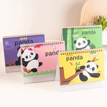 2024 m. Animacinis Panda Stalinis Kalendorius Darbalaukio Papuošalai Kalendoriaus Dienos Tvarkaraščio Lentelė Planuotojas Naujųjų Metų Kalėdų Dovana