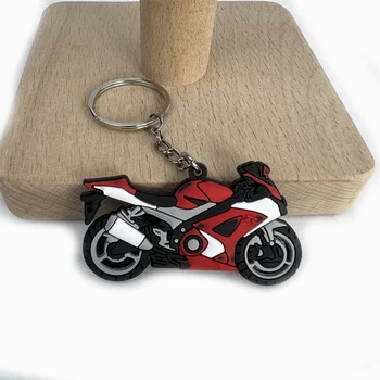 Motociklo Pultelio Raudonas Silikagelio Moto Stiliaus Pakabukas Vyrų paketų prižiūrėtojų raktinę Kuprinė Papuošalai 3D Key Ring Grandinė Suzuki Priedai
