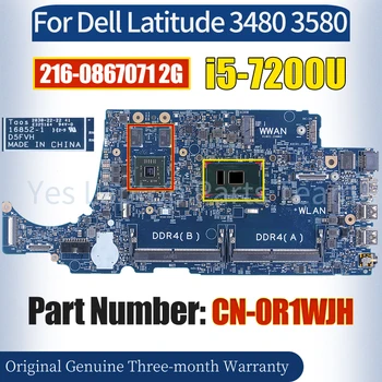 16852-1 Už Dell Latitude 3480 3580 Nešiojamas Mainboard KN-08NCKY SR342 i5-7200U 216-0867071 2G 100％ Išbandyti Nešiojamojo kompiuterio Plokštė