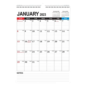 Kalendoriuje - Mėnesio Sieninis Kalendorius Planuotojas Nuo Jan 2023 - Birželio 2024 M., 12 Colių X 17 Colių , Twin-Vielos Privalomas, Nusprendė Vietos