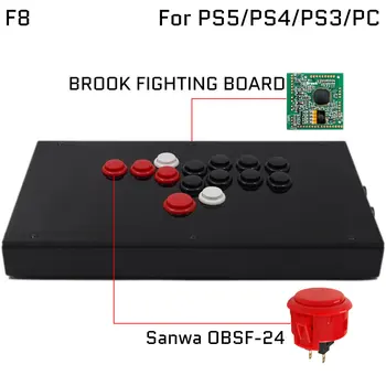 F8-PS Visi Mygtukai Hitbox Stiliaus Arkada Kreiptuką Kovoti Klijuoti Žaidimas Valdytojas PS4/PS3/PC Sanwa OBSF-24 30