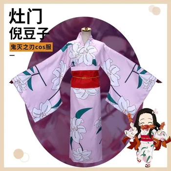 Moteris Japonų Kimono Yukata Su Obi Gėlių Spausdinti Yukata Etape Rodyti Anime Cosplay Kostiumų Kawaii Girl Fotografijos Suknelė