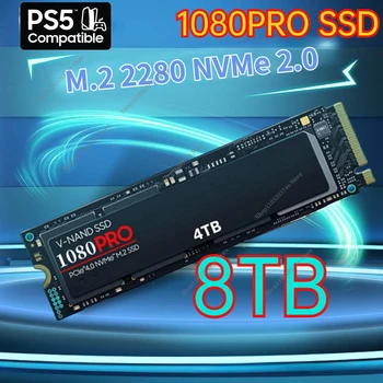1080PRO 8 TB 4TB 2TB 1 TB Originalus prekių SSD M. 2280 2 PCIe 4.0 NVME Skaityti 12000MB/S Kietojo Disko Žaidimų Konsolės/kompiuterį/PC/PS5