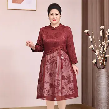Yourqipao Plius Dydis Moterų Motinos Nuotaka Cheongsam Vakaro Suknelės Kinijos Vestuvių Močiutės Vestuvių Svečių Prom Chalatai