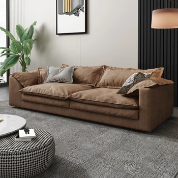 Individualų kremas stiliaus modernus nr. plovimo technologija, sofos inline super sėdynės pločio sėdi giliai mažųjų kambarį, sekcija, sofa-žemyn