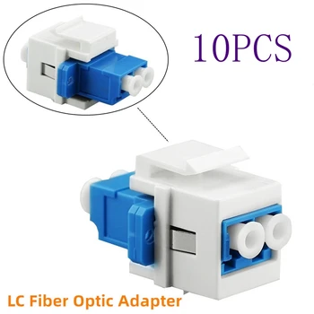 10VNT LC Fiber Optic Adapter LC LC F/F Keystone Sankaba, Sienų Plokštės, Patch Panels, Paviršinio montavimo Dėžės