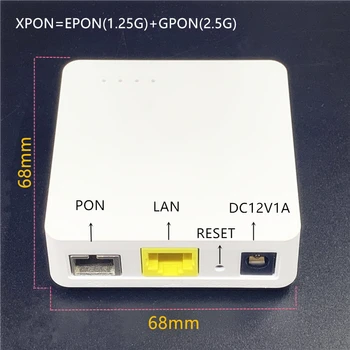 XPON Minni ONU 68MM XPON EPON1.25G/GPON2.5G G/EPON anglų ONU FTTH modemo G/EPON suderinama maršrutizatorius Versija ONU MINI68*68MM