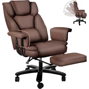 GYI Didelis ir Aukščio Biuro Kėdė, 400LBS su Plačios Sėdynės Ginklų, 170° Sėdima Kojoms, Patogus Vykdomosios O