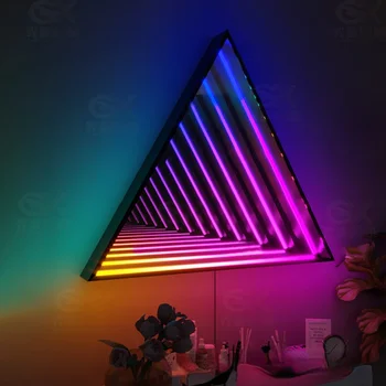 Multi-Layer Veidrodis Bedugnę Šviesos elektroninio Sporto Inkaro spalvotu LED Sienų apšvietimo Kambarį ir Naktiniai Baras KTV Instafamous Fone