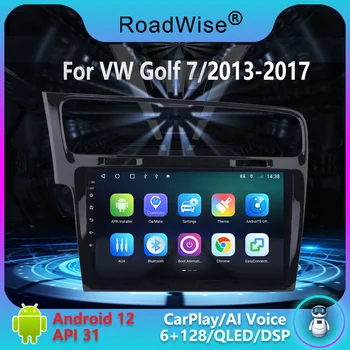 Roadwise 8+256 Android Automobilio Radijo Volkswagen VW Golf 7 LHD 2013 2014 2015 2017 Multimedijos Carplay 4G Wifi GPS DVD 2Din Stereo
