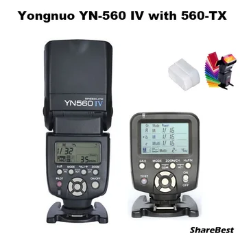 YongNuo YN-560 IV Flash Speedlite su YN560-TX Wirelss Siųstuvas, už Nikon D90 D800 D810 D700 D610 D7000 D7100 D5200 Fotoaparatas