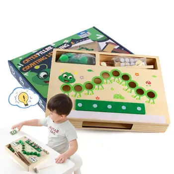 Skaičiavimas Žaislai Vaikams Amžiaus 3-5 Caterpillar Matuoklių Vaikus Matematikos KAMIENINIŲ Švietimo Matematikos Mokymosi Žaislas Berniukams, Mergaitėms Mediniai