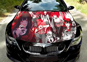 Yumeko Jabami Anime Mergaitė Automobilio Kapoto Vinilo Lipdukai Wrap Vinilo Kinas Variklio Gaubtas, Lipdukai, Lipdukas Universaliųjų Automobilių Gaubtu Apsauginės Plėvelės