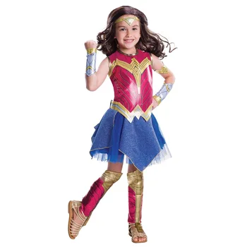 Helovinas Deluxe Puras Šalis Vaikas Įdomu, Kostiumų Filmą Teisingumo Moterų Lygos Super Mergina Supergirl Fantasia Išgalvotas Suknelė
