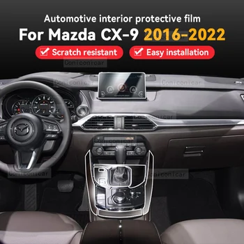 Už Mazda CX9 2016-2022 Navigacijos Konsolė Įrankių Skydelis TPU Automobilio Salono Apsauginė Plėvelė Anti-Scratch Repair Lipdukas