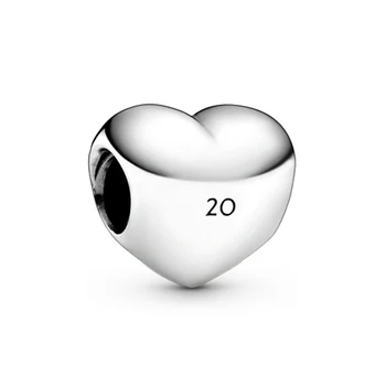2020 m. Autentiškas 925 Sterlingas Sidabro Granulių 20-metį Širdies Žavesio Tinka Pandora Moterys Bangle Apyrankės 
