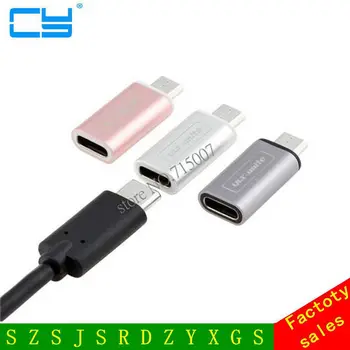 AUKŠČIAUSIOS Kokybės Rožių aukso Metalo USB 3.1 C Tipo USB-C moterį, Micro USB 2.0 Male Adapteris Jungties Adapteris, Skirtas 