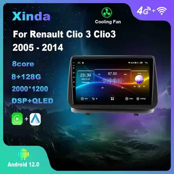 9 Colių Android 12.0 Už Renault Clio 3 Clio3 2005 - 2014 Multimedia Player Auto Radijo, GPS ir 