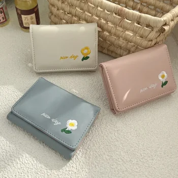 Naujas Ins Studentų Piniginės korėjos Versija Japonų Siuvinėjimo Tris kartus Maišelį Multi-Card Lizdas, Pakeisti Įrašą
