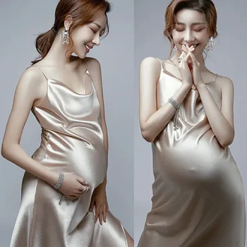 Motinystės Suknelės už Nuotrauką Šaudyti Nėštumo Dress Motinystės Suknelė angokraščių Seksualus Drabužiai Nėščioms Moterims Fotografijos Suknelė