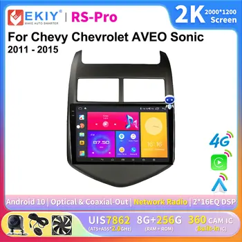 EKIY 2K Ekrano CarPlay Automobilio Radijo Chevrolet Chevy AVEO Sonic 2011-2015 M. 