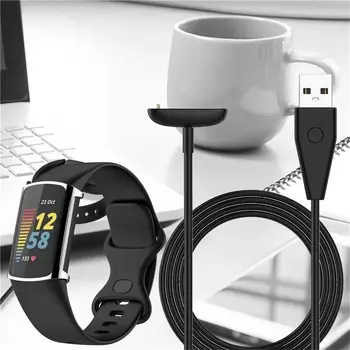 Už Fitbit Luxe Įkrovimo Kabelis Reset Funkcija USB Prievado Magnetinio Įkroviklio Kabelį Juoda Įkrovimo Dokas Smart Apyrankė
