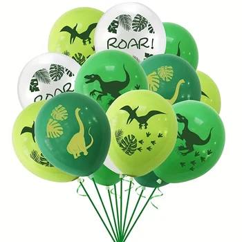 12pcs/set 12inch Dino Gimtadienio Balionai Dinozaurų Džiunglėse-Laukinių Gyvūnų Šalies KRIOKIMAS Lateksiniai Balionai Vaikams Gimtadienio Oro Ballon