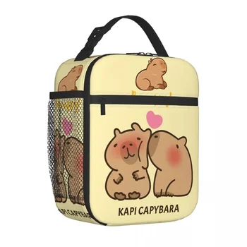Mielas Laimingas Capybara Produkto Izoliuoti Pietūs Maišą Vaikams Mokyklos Maisto Saugojimo Dėžutė Nešiojamų Unikalaus Dizaino Aušintuvas Šilumos Bento Dėžutė