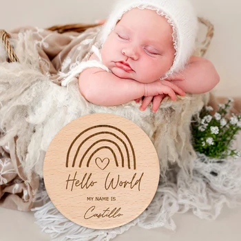 Gimimo Stat Pasirašyti Asmeninį už Naujagimį Kūdikį Skelbimas Mediniai Pasveikinimo Ženklas Hello Baby Atvykimo Foto Prop