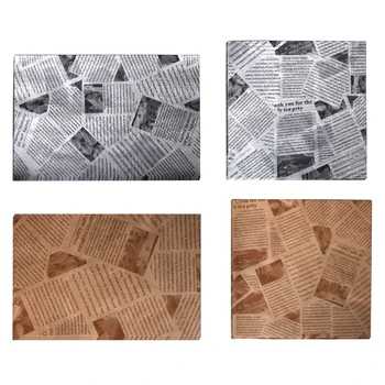 100x Pergamentinis Popierius Lakštai Laikraščių Spausdinimo Stilių, Duona, Bulvytės Įpakavimu
