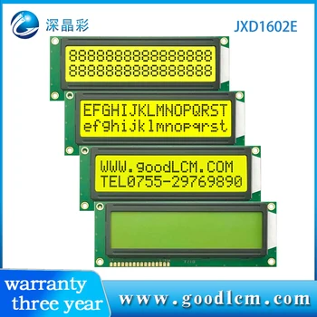 1602E LCD ekranas modulis 16x2Large Simbolių LCD EKRANAS 16X02 5.0 V, arba 3,3 V maitinimo hd44780 ratai STN Geltona ekranas