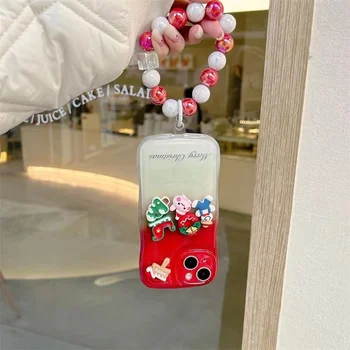 3D Kalėdų Senelio Elnių Telefono dėklas +apyrankė 