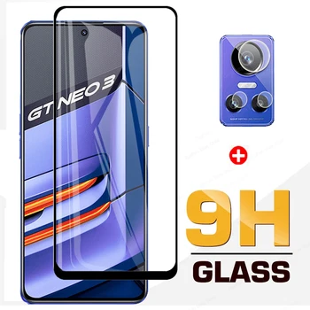 2 in 1 9H Grūdintas Stiklas Kolega Realme GT Neo3 Screen Protector Apsauginės Plėvelės Realme GT Neo 3 GTNeo3 Kamera Len Stiklo