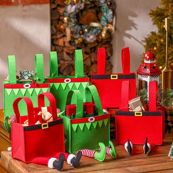 6 Vnt Kalėdų Saldainių Krepšiai Elf Kelnes Kalėdų Dovanų Krepšys Su Rankenomis Santa Rankinukas Kalėdos Partijos Naudai Papuošalai Lengva Naudoti