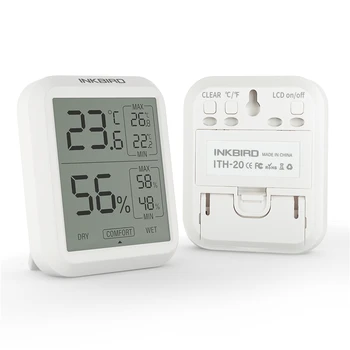 INKBIRD LCD Skaitmeninis Termometras su Drėgmėmačiu Patalpų Temperatūros Drėgmės Matuoklis Temperatūros Ir Drėgmės Jutiklis, Office Home