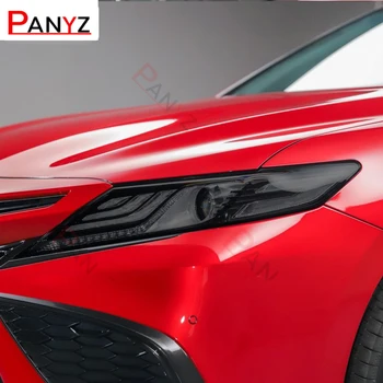 Automobilių Šviesų Atspalvį Rūkyti Juoda Apsauginės Plėvelės TPU Lipdukai TPU Lipdukas Toyota Camry XV70 2018 2019 2020 2021