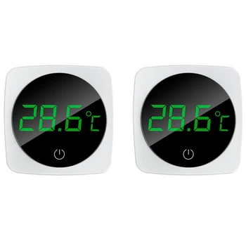 2 VNT Akvariumo Termometras, Temperatūros Jutiklio tikslumas ±0.9°C Balta ABS 5S Atnaujinti Touch Ekranas HD Skaitmeninis