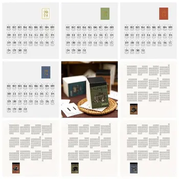 365/366Pcs Literatūros Pastaba Kalendoriaus Kūrybos Knyga Tearable Stalo kalendorius Kalendorius Mini Mini Stalinis Kalendorius Memo Planuotojas